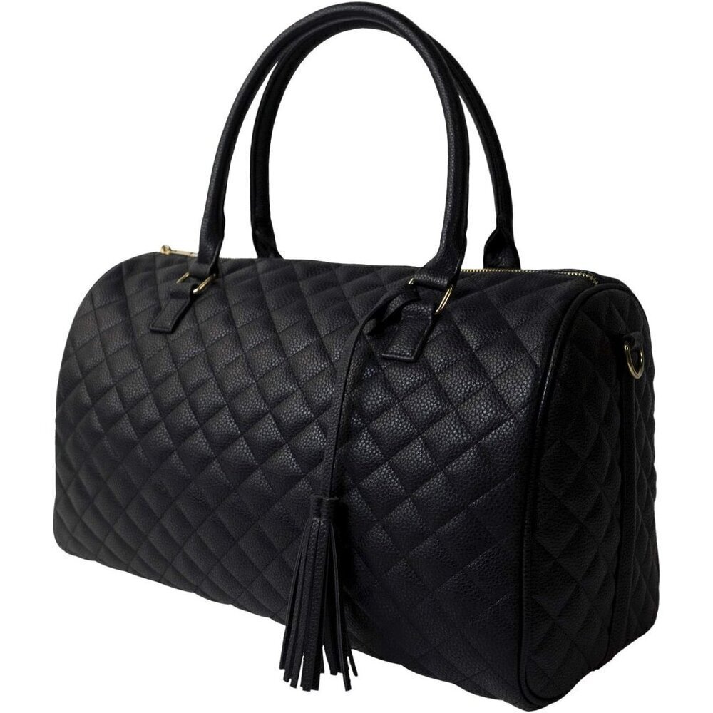 Womens Quilted Weekender Duffle Carry Bags Overnight Travel Handbag Shoulder Tot